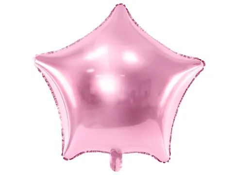 Stjerne folieballon Lyserød 48cm