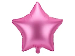 Stjerne folieballon mat pink 48cm