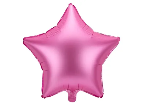 Stjerne folieballon mat pink 48cm