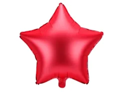 Stjerne folieballon mat Rød 48cm
