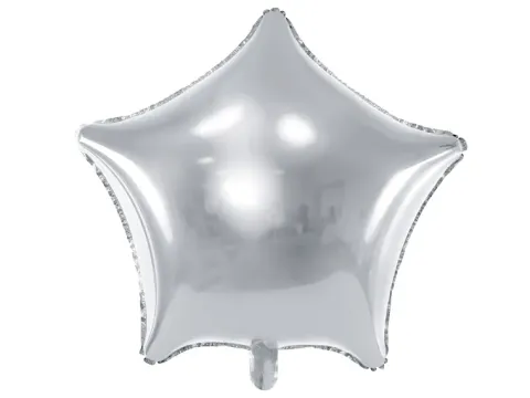 Stjerne folieballon SØLV 48cm