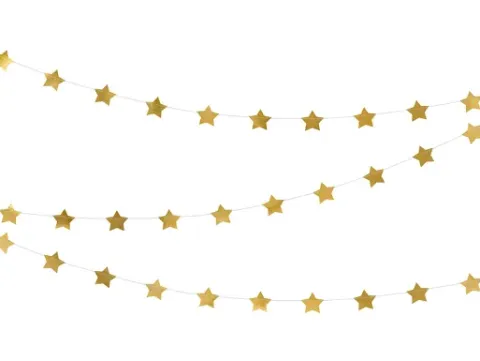 Stjerne Guirlande - guld