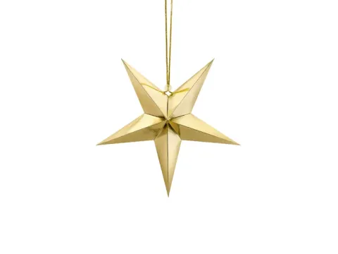Stjerne i karton -guld 30 cm