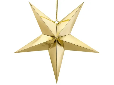 Stjerne i karton -guld 70 cm