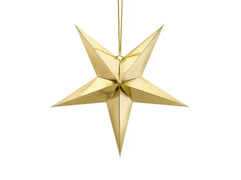 Stjerne i karton -guld 45 cm