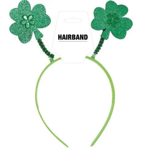 St.Patricks day hårbøjle med kløver