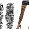 Strømpebukser med tattoo print