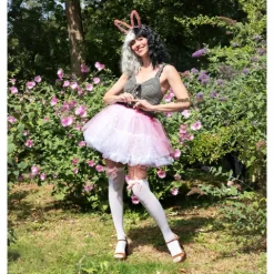 Strømper med satin sløjfer