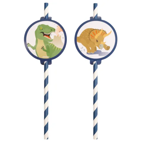 Sugerør med Dinosaur