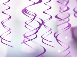 Swirls dekoration metallic 5 stk