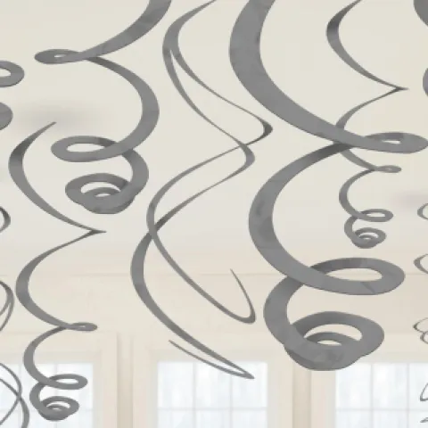Swirls i Sølv 12stk