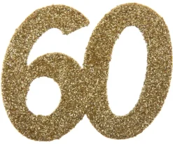 Tal konfetti stor 60 guld