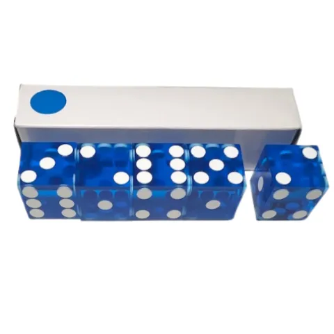 Terninger D6 akryl Casino - Blå
