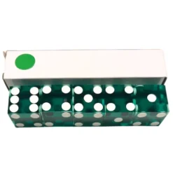 Terninger D6 akryl Casino - Grøn