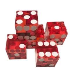 Terninger D6 akryl Casino - Rød