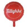 TILLYKKE Folie ballon Ø 46 cm