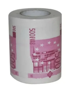 Toiletpapir med Euro-print