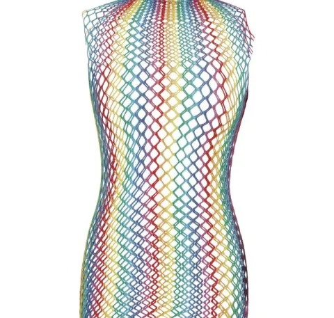 T-shirt i multifarvet mesh