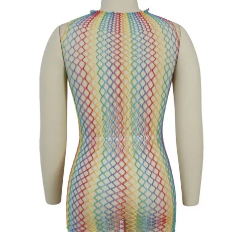 T-shirt i multifarvet mesh