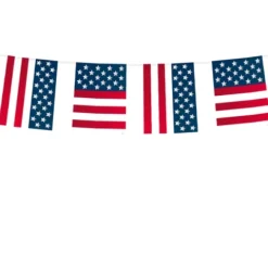 USA flag guirlande i plast, 10 mtr