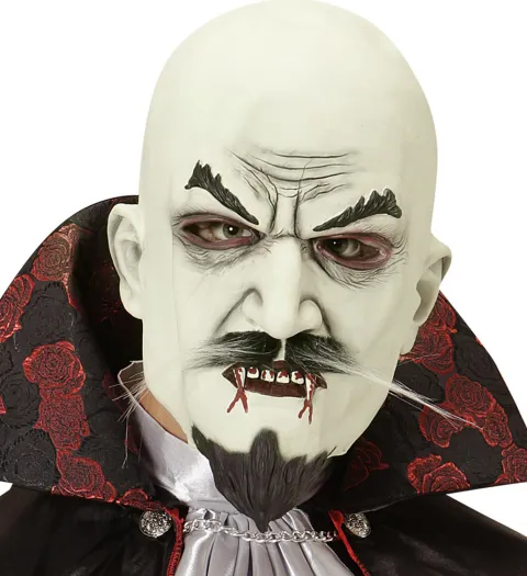 Vampyr maske i latex med skæg