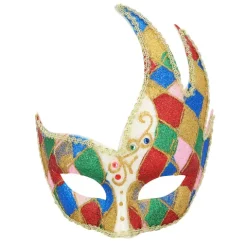 Venetiansk harlekin maskerade maske