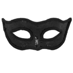 Venetiansk maske sort med paliettter