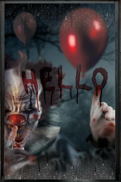Vindue og Vægdekoration - Killer clown