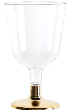 Vinglas 15 cl. med fod i guld