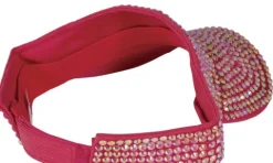 Visir med rhinsten - pink