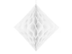 Væv diamant 20 cm i Hvid