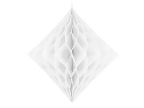 Væv diamant 20 cm i Hvid