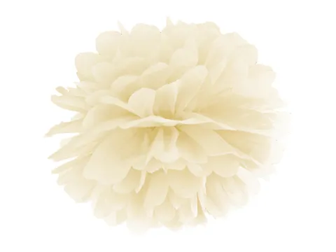 Væv pompom ø 25 cm Cremefarvet