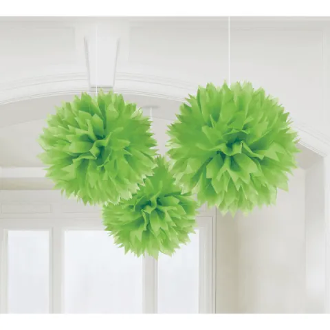 Væv pompom ø 40cm Limegrøn 3stk