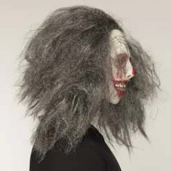Zombie Klovnemaske med Hår