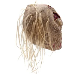 Zombie latex maske med hår